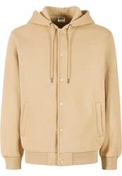 Urban Classics Fluffy Fleece Hoodjacket Beige/Khaki/Braun