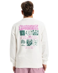 Quiksilver Sweatshirt Graphic Weiß/Grün/Khaki/Creme