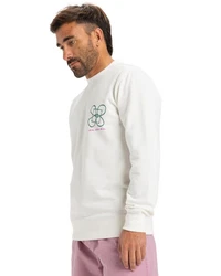 Quiksilver Sweatshirt Graphic Weiß/Grün/Khaki/Creme