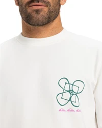 Quiksilver Sweatshirt Graphic Weiß/Grün/Khaki/Creme