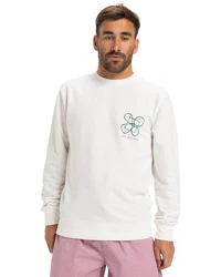 Quiksilver Sweatshirt Graphic Weiß/Grün/Khaki/Creme