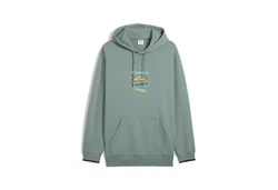 PUMA Hoodie Wardrobe Essentials Graphic Hoodie Herren Grün/Hellgrün