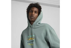 PUMA Hoodie Wardrobe Essentials Graphic Hoodie Herren Grün/Hellgrün