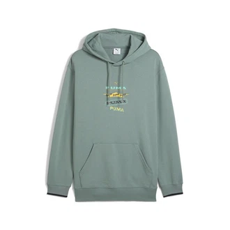 PUMA Hoodie Wardrobe Essentials Graphic Hoodie Herren Grün/Hellgrün