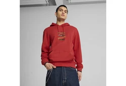 PUMA Hoodie Wardrobe Essentials Graphic Hoodie Herren Rot/Dunkelrot