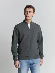 NO EXCESS Sweater No Excess Jacquard sweatshirt khaki