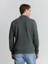 NO EXCESS Sweater No Excess Jacquard sweatshirt khaki