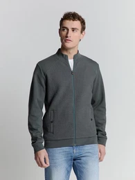 Sweater Jacquard sweatshirt mit Vollreiverschluss