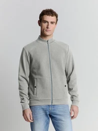 Sweater Jacquard sweatshirt mit Vollreiverschluss