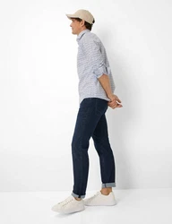 Brax Langarmhemd Style HAROLD Blau/Hellblau