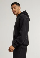 URBAN CLASSICS Kapuzensweatshirt Urban Classics Jacquard Velvet Oversized Hoody Schwarz