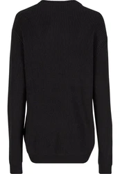 Urban Classics Rundhalspullover Rib Basic Sweater (1-tlg) Schwarz