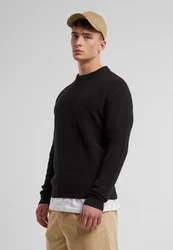 Urban Classics Rundhalspullover Rib Basic Sweater (1-tlg) Schwarz