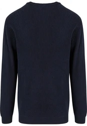 Urban Classics Rundhalspullover Rib Basic Sweater (1-tlg) Dunkelblau