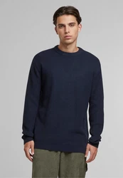 Urban Classics Rundhalspullover Rib Basic Sweater (1-tlg) Dunkelblau