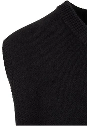 URBAN CLASSICS Steppweste Urban Classics Knitted Vest Schwarz