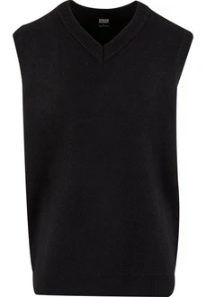 URBAN CLASSICS Steppweste Urban Classics Knitted Vest Schwarz