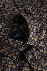 JOOP! Langarmhemd Hanson Businesshemd Mischfarben/Dunkelgrün/Gelb/Grau/Creme/Beige
