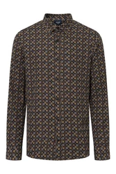 JOOP! Langarmhemd Hanson Businesshemd Mischfarben/Dunkelgrün/Gelb/Grau/Creme/Beige