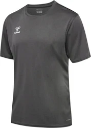 hummel T-Shirt Hmlessential Jersey Dunkelgrau/Grau/Hellgrau