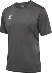 hummel T-Shirt Hmlessential Jersey Dunkelgrau/Grau/Hellgrau