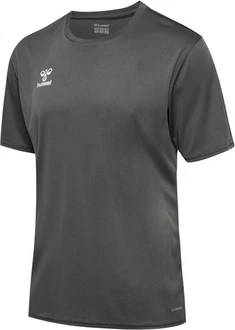 hummel T-Shirt Hmlessential Jersey Dunkelgrau/Grau/Hellgrau