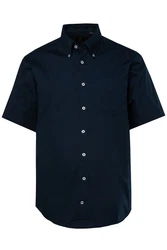 JP1880 Kurzarmhemd Modern Fit Hemd Buttondown-Kragen Dunkelblau/Hellblau/Blau