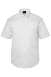 JP1880 Kurzarmhemd Modern Fit Hemd Buttondown-Kragen Weiß/Creme