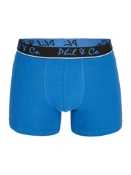 Phil & Co. Retro Pants Jersey Core Unterhose enger Schnitt 5-Piece-Cut Blau/Grau
