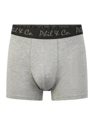 Phil & Co. Retro Pants Jersey Core Unterhose enger Schnitt 5-Piece-Cut Grau/Grün
