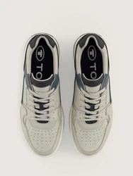 TOM TAILOR Sneaker aus Kunstleder (1-tlg) Grau/Hellgrau/Beige