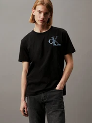 Calvin Klein Jeans T-Shirt META MONOGRAM TEE mit Logodruck Schwarz/Dunkelblau/Blau