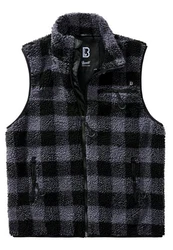 Brandit Steppweste Teddyfleece Vest Men Dunkelgrau/Schwarz