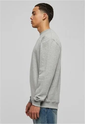 URBAN CLASSICS Rundhalspullover Crewneck Sweatshirt Grau/Hellgrau