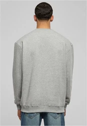 URBAN CLASSICS Rundhalspullover Crewneck Sweatshirt Grau/Hellgrau