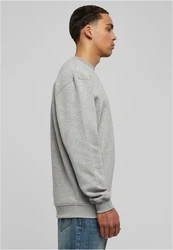 URBAN CLASSICS Rundhalspullover Crewneck Sweatshirt Grau/Hellgrau