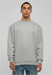 URBAN CLASSICS Rundhalspullover Crewneck Sweatshirt Grau/Hellgrau