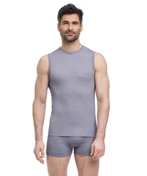 FALKE Tanktop Wool-Tech Light Grau/Hellgrau/Khaki