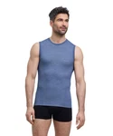 FALKE Tanktop Wool-Tech Light Grau/Hellblau/Dunkelblau