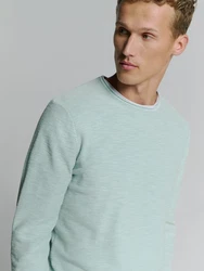 NO EXCESS Strickpullover Grün/Hellblau/Hellgrün