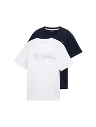 TOM TAILOR T-Shirt Dunkelblau/Lila