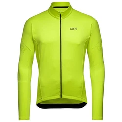 GORE Wear Langarmshirt Radtrikot C3 Thermo Trikot Grün/Neonfarben/Gelb