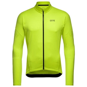 GORE Wear Langarmshirt Radtrikot C3 Thermo Trikot Grün/Neonfarben/Gelb GORE Wear Langarmshirt Radtrikot C3 Thermo Trikot Grün/Neonfarben/Gelb