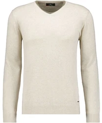 RAGMAN V-Ausschnitt Pullover Khaki/Beige/Creme