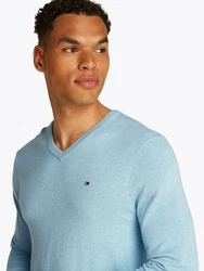 TOMMY HILFIGER Pullover ESSENTIAL Hellblau/Blau