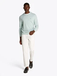 TOMMY HILFIGER Pullover 'ESSENTIAL' STEUERKREUZ Grün/Hellgrün/Türkis