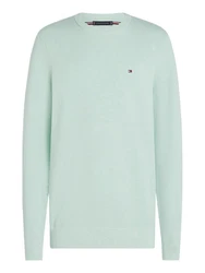 TOMMY HILFIGER Pullover 'ESSENTIAL' STEUERKREUZ Grün/Hellgrün/Türkis