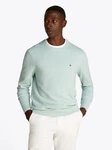 TOMMY HILFIGER Pullover 'ESSENTIAL' STEUERKREUZ Grün/Hellgrün/Türkis