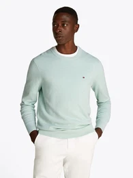 Rundhalspullover ESSENTIAL STRUCTURE CREW NECK mit feiner Struktur