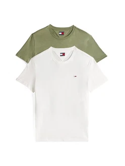 Tommy Jeans T-Shirt Khaki/Dunkelgrün/Grün/Weiß/Hellgrün